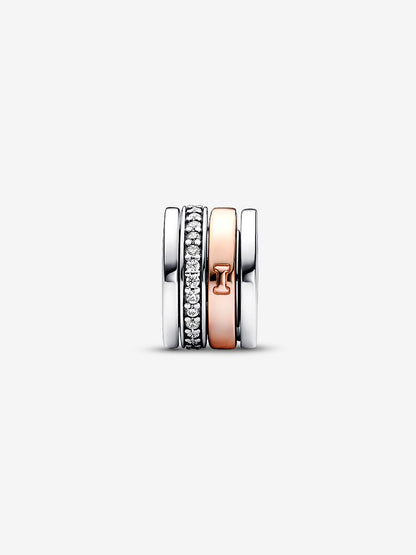 Two-tone Turning Love Message Charm