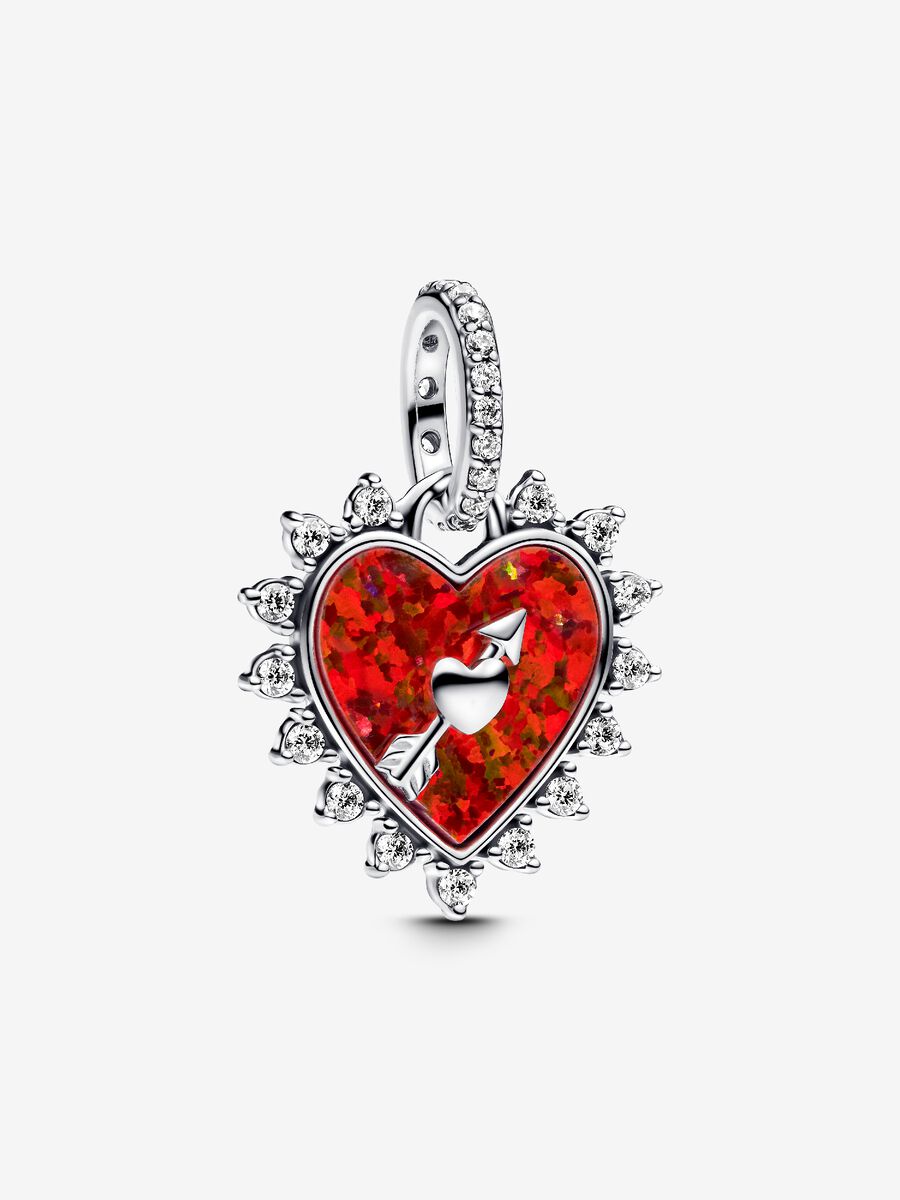 Spinnable Arrow Heart Dangle Charm