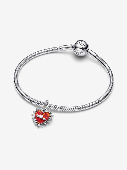 Spinnable Arrow Heart Dangle Charm