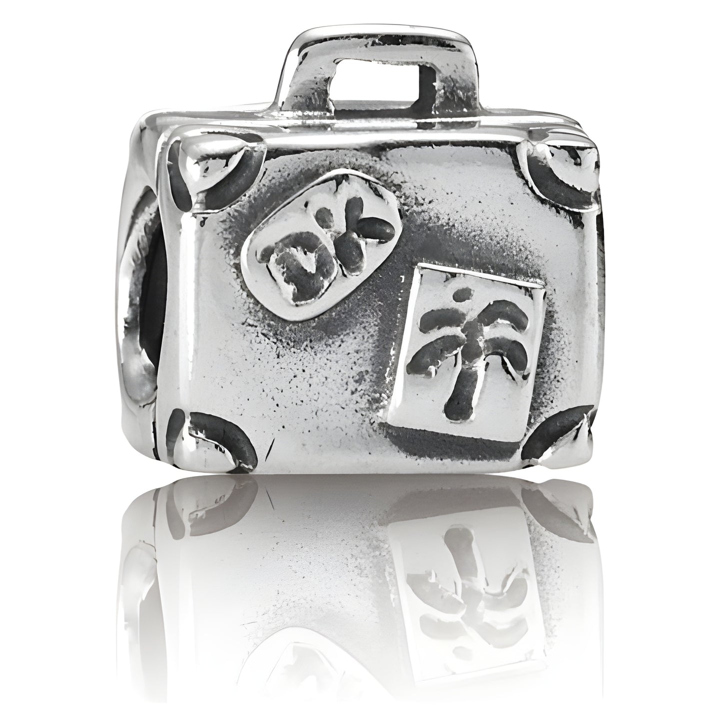 Suitcase silver charm
