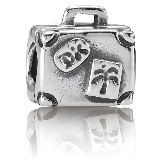Suitcase silver charm