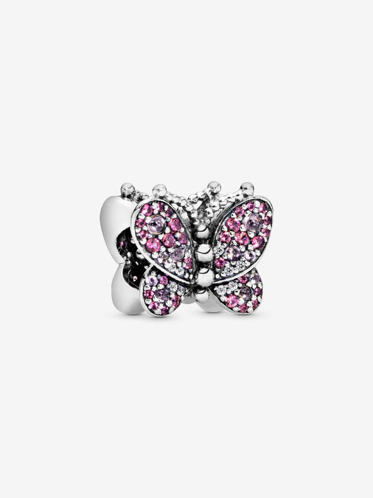 Pink Pavé Butterfly Charm