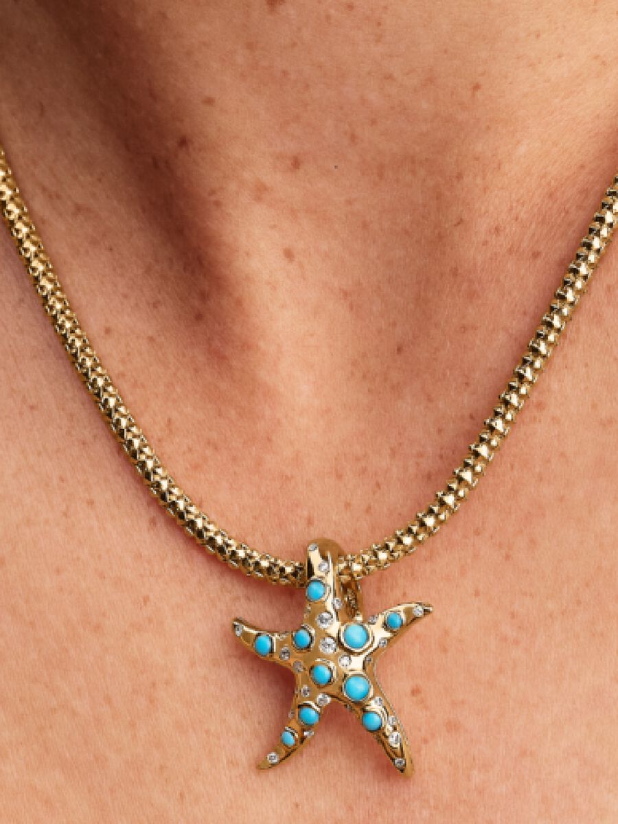 NEW Sparkling Blue Starfish Dangle Charm