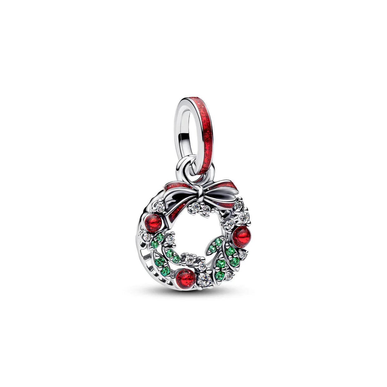 Holiday Wreath Double Dangle Charm