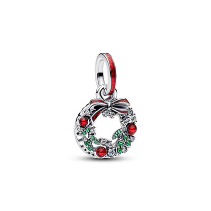 Holiday Wreath Double Dangle Charm