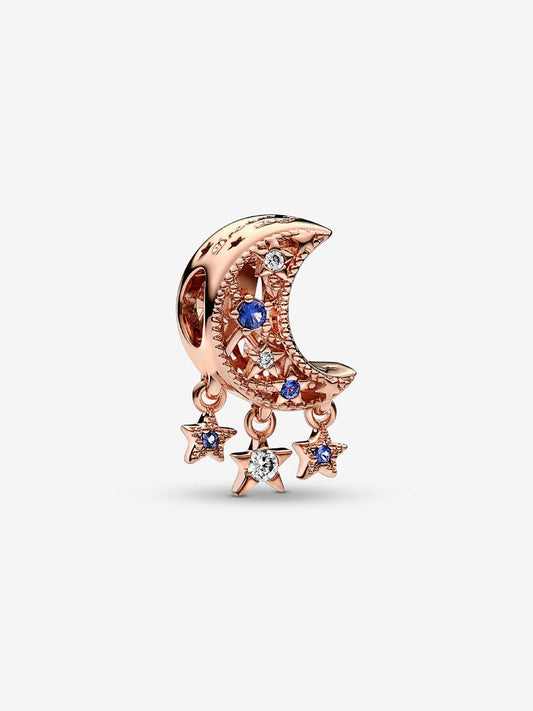 Star & Crescent Moon Charm
14k rose gold plating