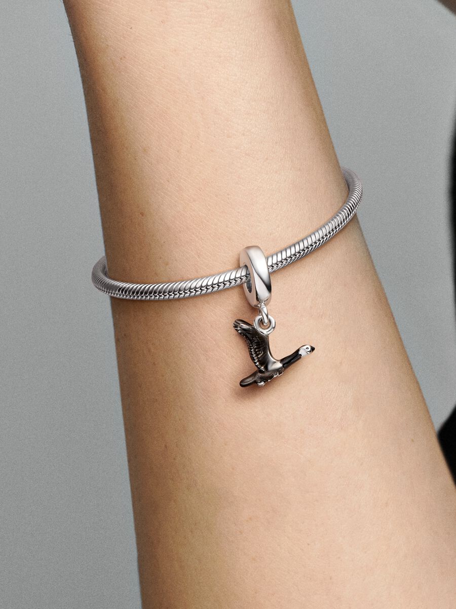 Canadian Goose & Maple Leaf Dangle Charm