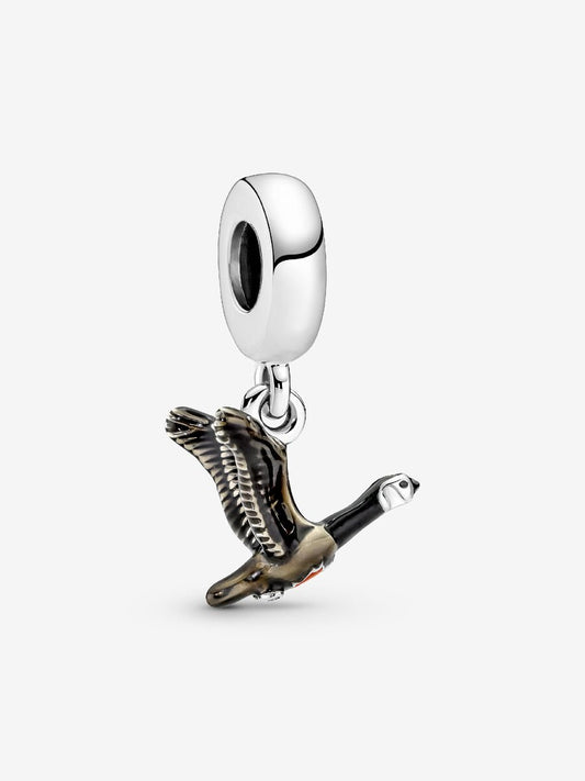 Canadian Goose & Maple Leaf Dangle Charm