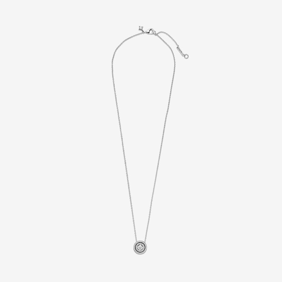 Pandora Sparkling Double Halo Collier Necklace