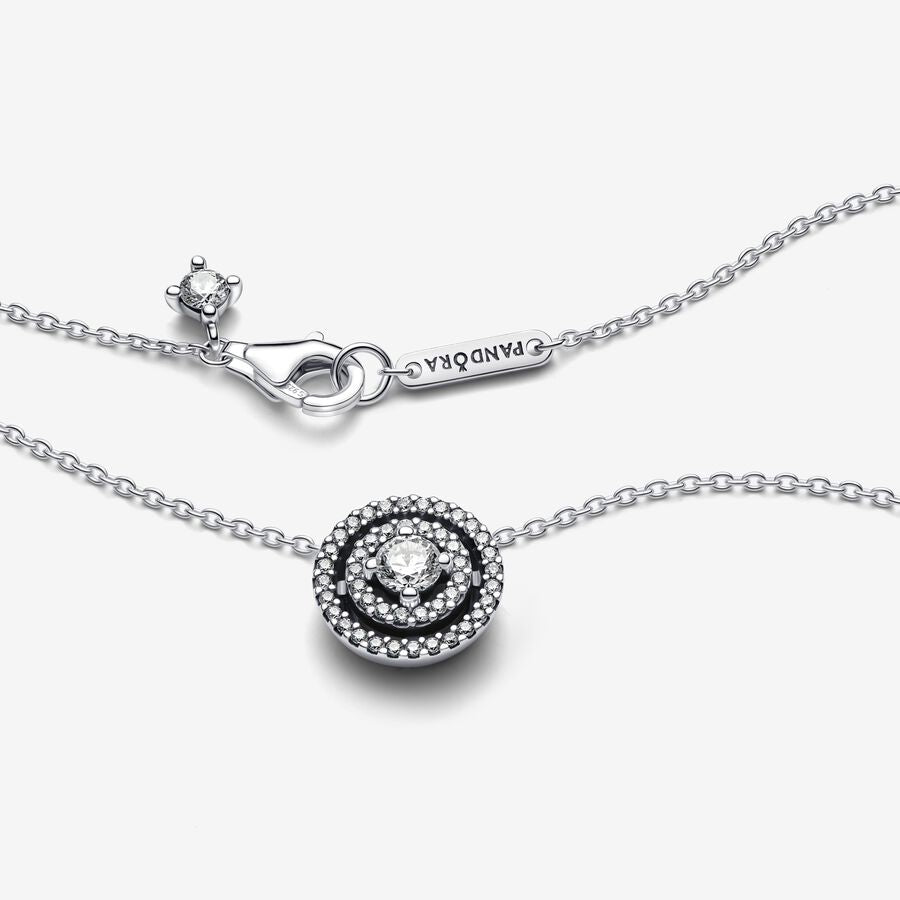Pandora Sparkling Double Halo Collier Necklace
