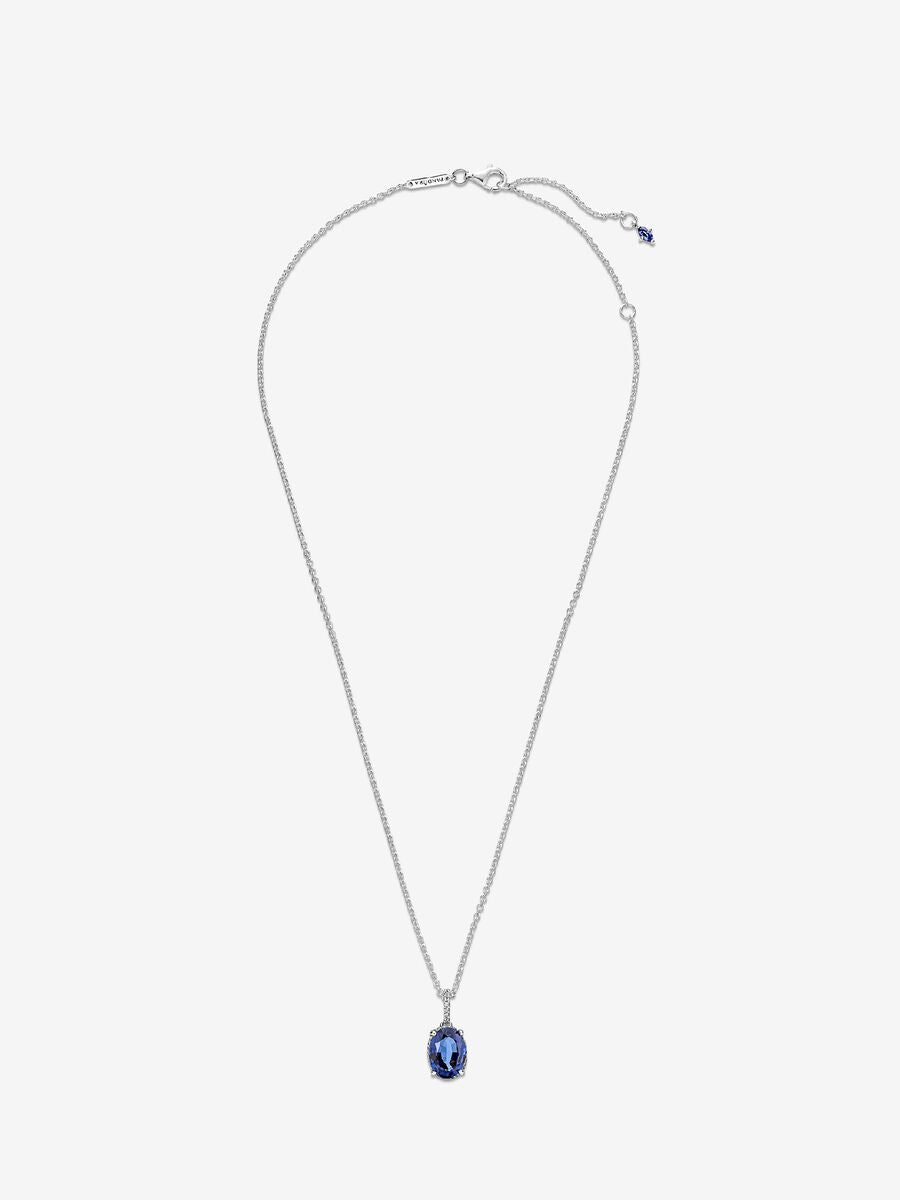 Sparkling Statement Halo Pendant Necklace
Sterling silver