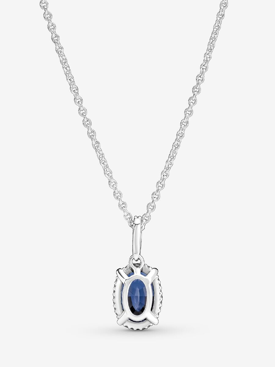 Sparkling Statement Halo Pendant Necklace
Sterling silver