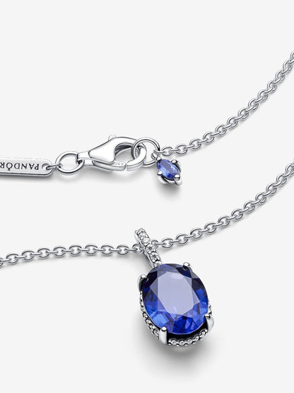 Sparkling Statement Halo Pendant Necklace
Sterling silver