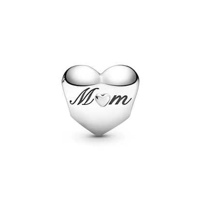 Mum Heart & Clover Charm