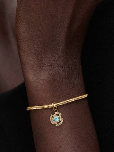 MARVEL IRON MAN 14K GOLD-PLATED DANGLE WITH CLEAR CUBIC ZIRCONIA AND GLOW IN THE DARK ENAMEL