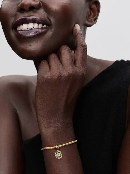 MARVEL IRON MAN 14K GOLD-PLATED DANGLE WITH CLEAR CUBIC ZIRCONIA AND GLOW IN THE DARK ENAMEL