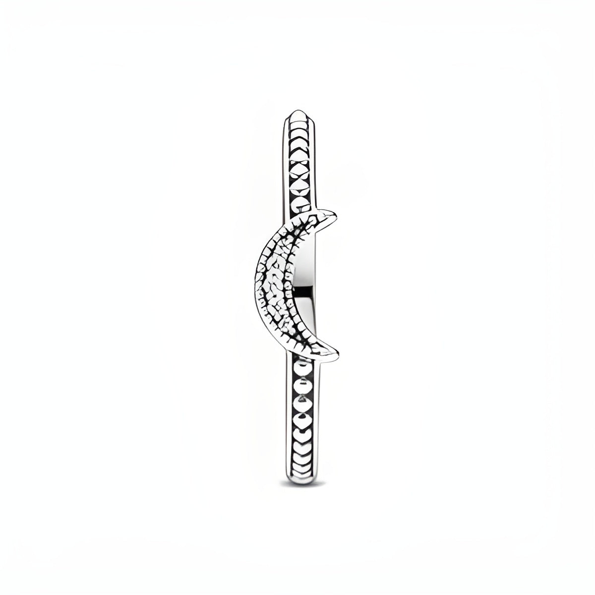 Crescent Moon Beaded Ring