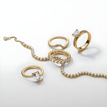 Sparkling Tennis Bracelet 14k gold