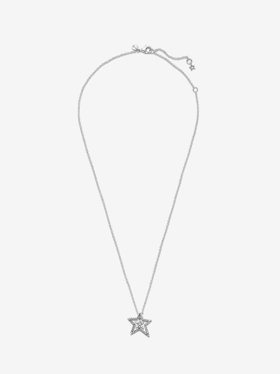 Pavé Asymmetric Star Collier Necklace
Sterling silver