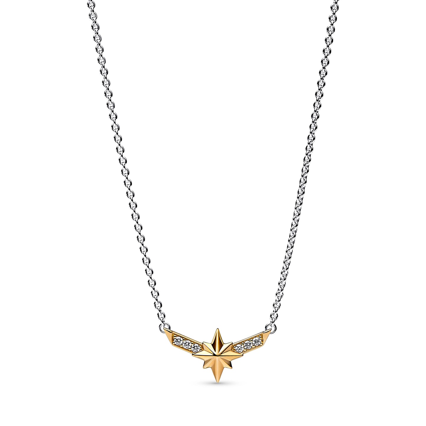 Marvel Captain Marvel Octogram Star Two-Tone Pendant Necklace