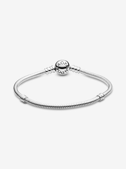 Pandora Moments Sparkling Heart Clasp Snake Chain Bracelet