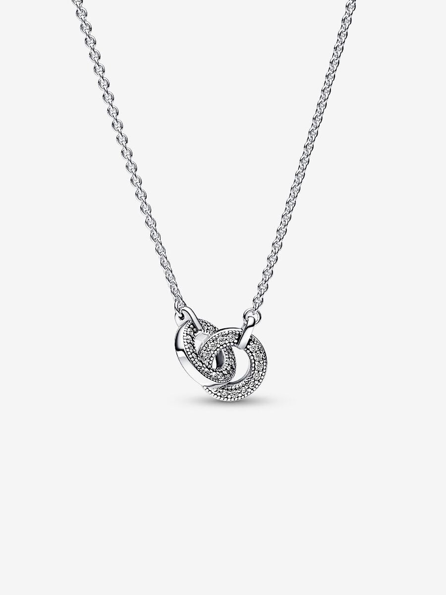 Pandora Signature Intertwined Pavé Pendant Necklace
