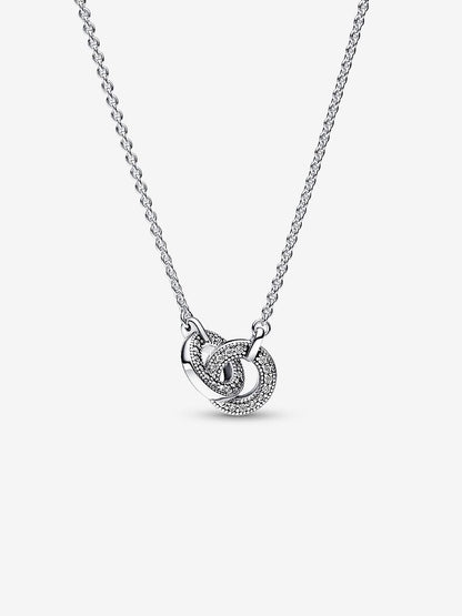Pandora Signature Intertwined Pavé Pendant Necklace
