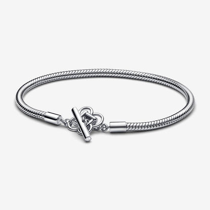 Pandora Moments Peace Knot T-bar Snake Chain Bracelet