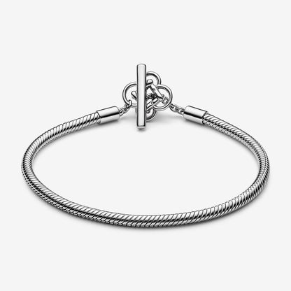 Pandora Moments Peace Knot T-bar Snake Chain Bracelet