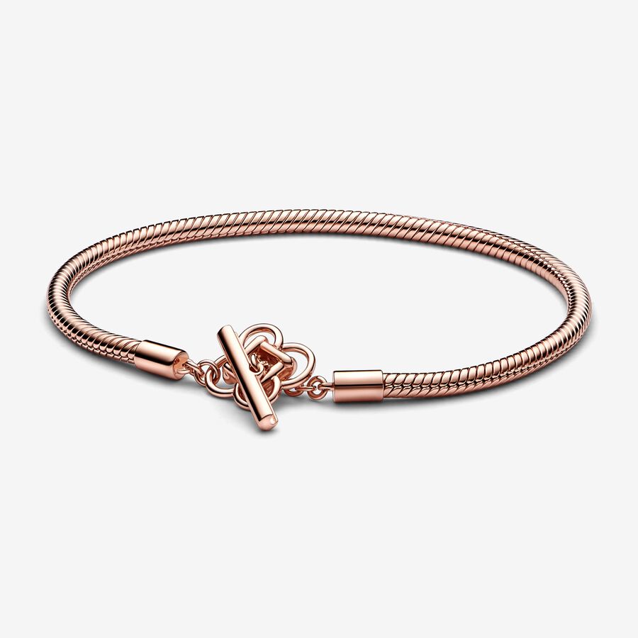 Pandora Moments Peace Knot T-bar Snake Chain Bracelet