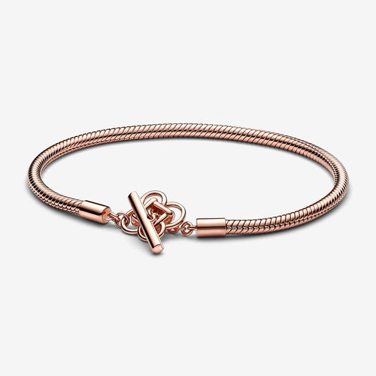 Pandora Moments Peace Knot T-bar Snake Chain Bracelet