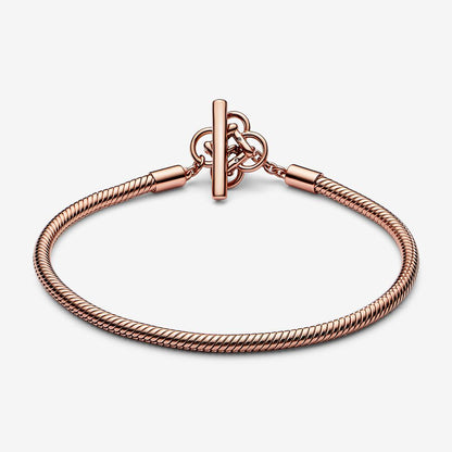 Pandora Moments Peace Knot T-bar Snake Chain Bracelet