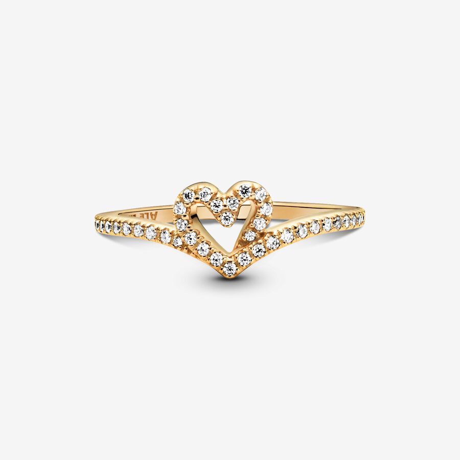 Pandora Timeless Wish Sparkling Heart Ring
14k gold plating