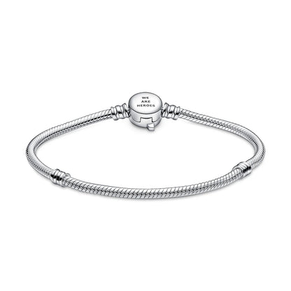 Pandora Moments Marvel The Avengers Logo Clasp Snake Chain Bracelet