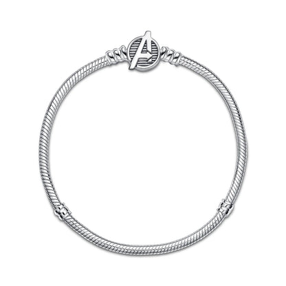 Pandora Moments Marvel The Avengers Logo Clasp Snake Chain Bracelet