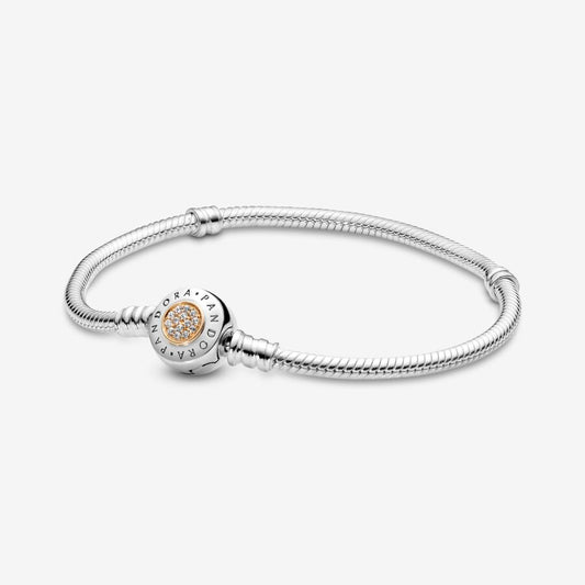 Pandora Moments Bracelet in Sterling Silver & [14K Yellow Gold]