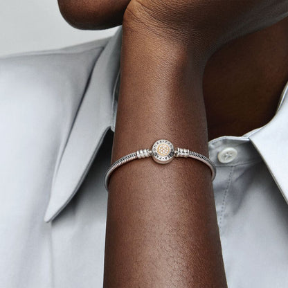 Pandora Moments Bracelet in Sterling Silver & [14K Yellow Gold]