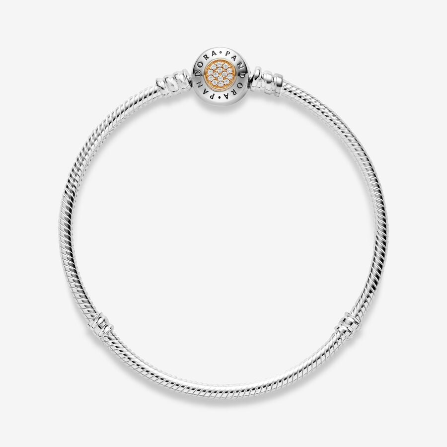 Pandora Moments Bracelet in Sterling Silver & [14K Yellow Gold]