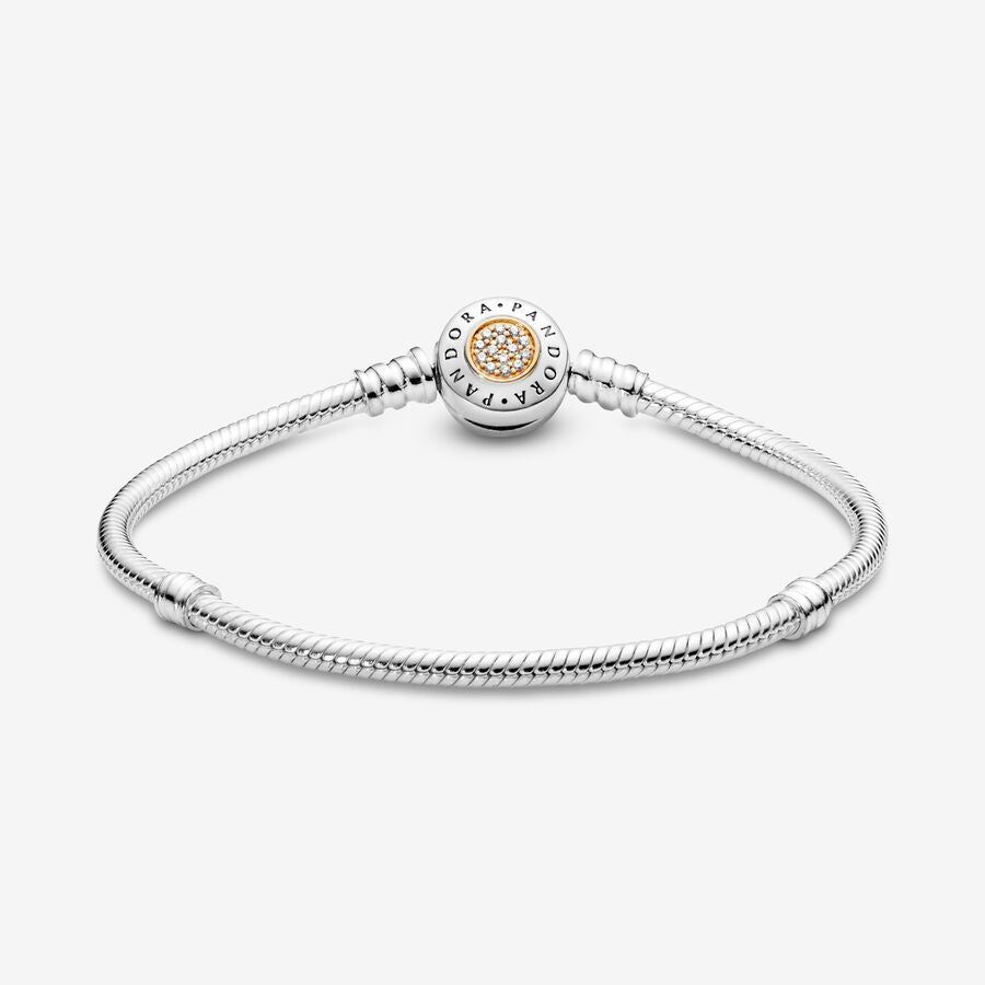 Pandora Moments Bracelet in Sterling Silver & [14K Yellow Gold]
