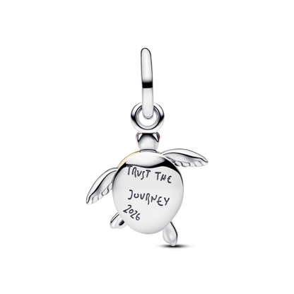 2026 Pink Sea Turtle Lab-grown Diamond Dangle Charm