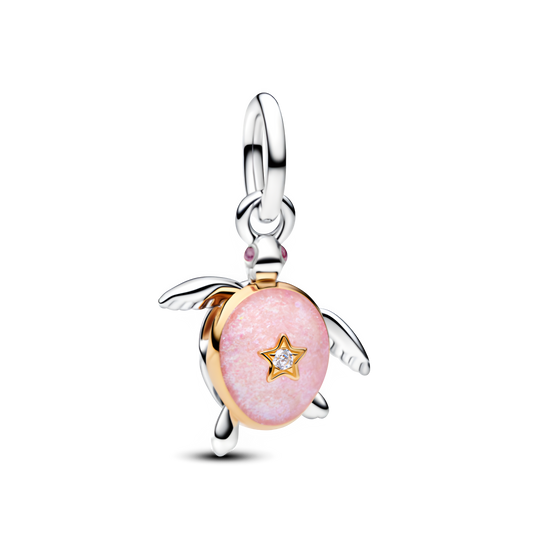 2026 Pink Sea Turtle Lab-grown Diamond Dangle Charm