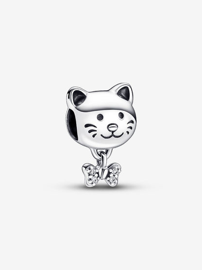Pet Cat & Bow Charm
Sterling silver
