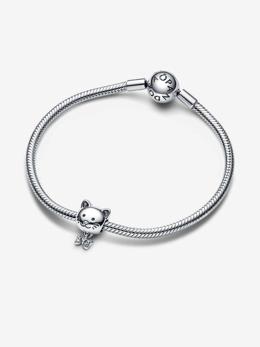Pet Cat & Bow Charm
Sterling silver