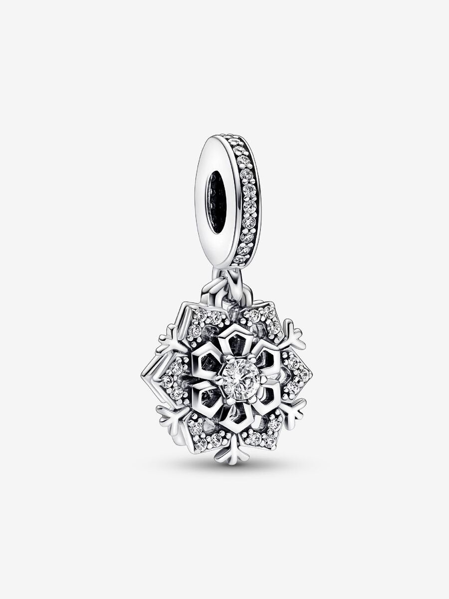 Sparkling Snowflake Double Dangle Charm
Sterling silver
