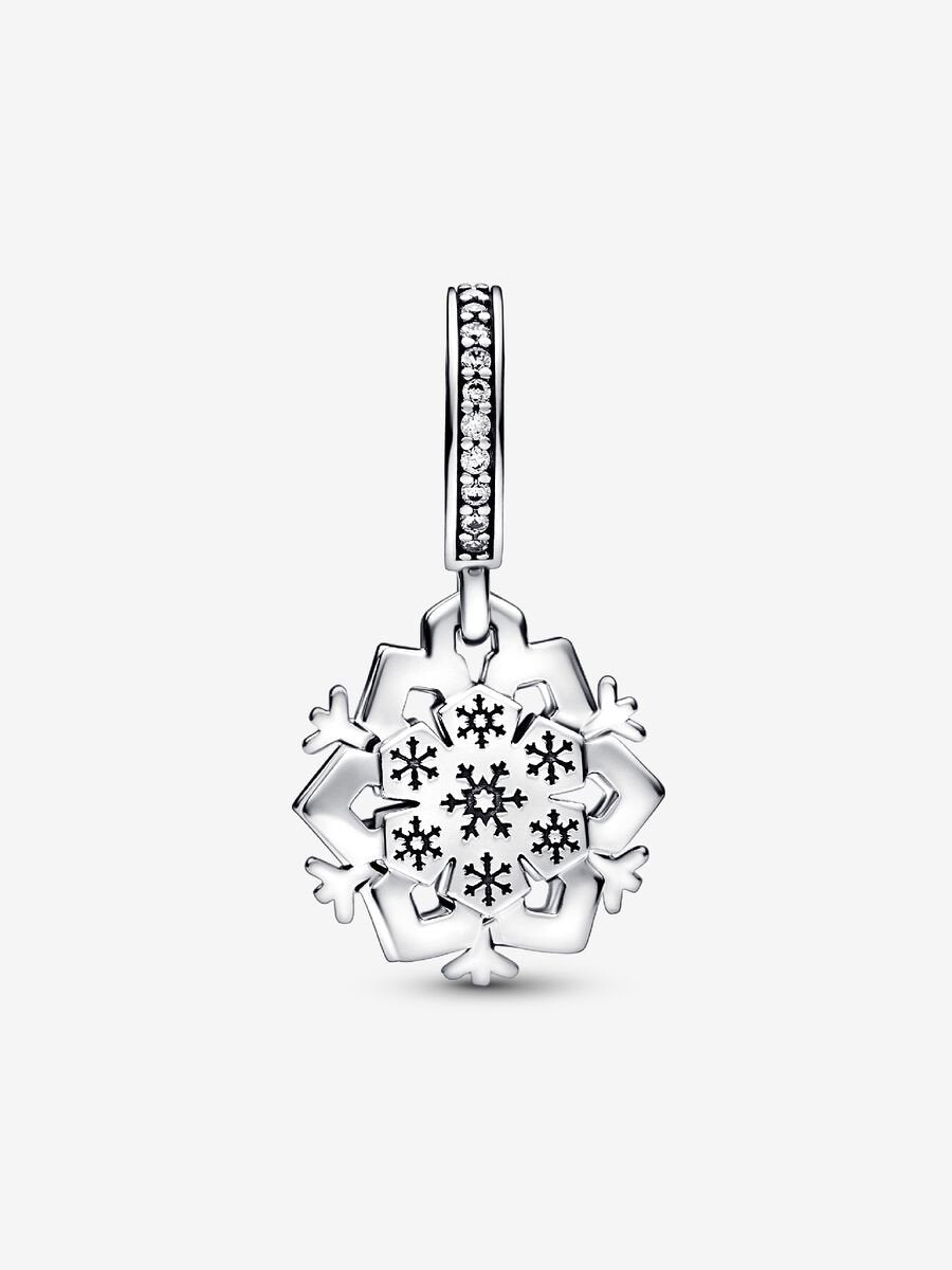 Sparkling Snowflake Double Dangle Charm
Sterling silver