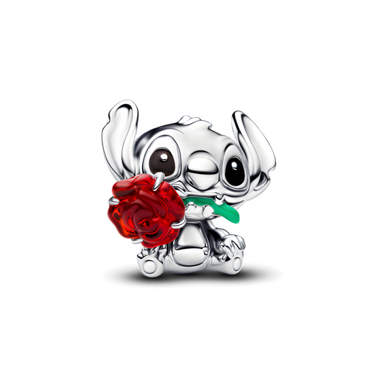Pandora Disney Stitch Rose Murano Glass Charm