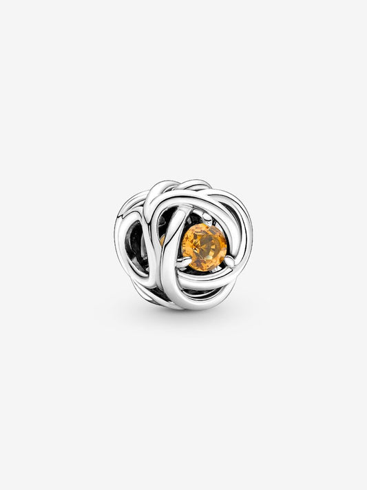 November Birthstone Eternity Circle Charm
Sterling silver