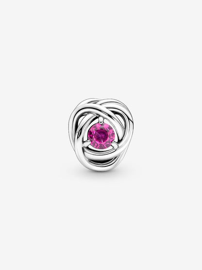 October Birthstone Eternity Circle Charm
Sterling silver