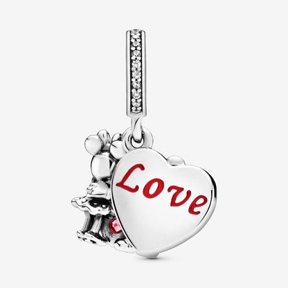 Disney Mickey Mouse & Minnie Mouse Love Dangle Charm