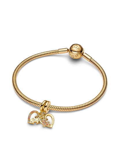 NEW | LIMITED EDITION | Splittable Puzzle Piece Hearts Dangle Charm
14k gold plating